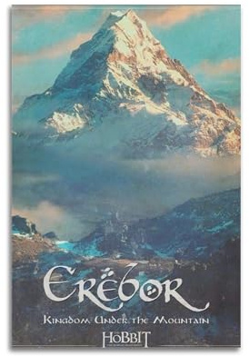 HWUEWQLERJI The Hobbit Poster, Wandkunst, Vintage-Poster, dekoratives Gemälde, ästhetische Leinwand-Dekoration für Wohnzimmer, Schlafzimmer, 30 x 45 cm, ungerahmter Stil