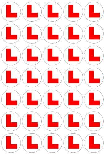 Learner Plate - Edible Cupcake Toppers - Wafer or Icing - Fun Driving Birthday Party Themed Celebration Cake Decorations for Cupcakes, Cookies, Brownies, Muffins & More!