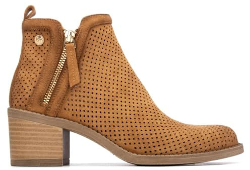 XTI - Freizeitstiefeletten Damen Kamel - Bequeme und vielseitige Schuhe - Casual Mode - Modell 14503501 (Größe 40)