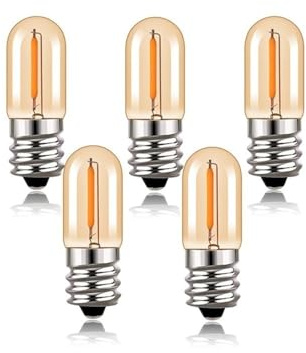 NOKXDKJWT Beleuchtung, 5er-/10er-/15er-Pack, LED-Glühbirne, AC220 V, E12/E14, T16, 0,6 W, Mini-Edison-Nachtlampe, Kühlschrank, röhrenförmige Kronleuchter-Glühbirnen (E14, 10 Stück)