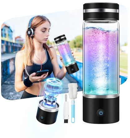 2026 Upgrade Hydrogen Water Bottle【International Electrolysis Technology 4000+ PPB】【Triple-Lock H₂ Tech 50h Retention】Hydro Water Bottle SPE/PEM Technology Home Office Wasserstoff Wasserflasche