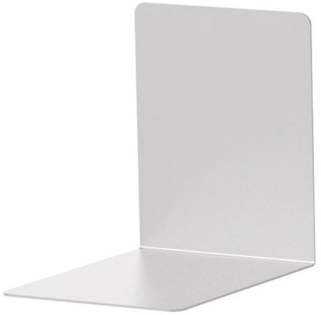 2x Buchstützen Faxland 10 x 8 x 10 cm aus Aluminium, Alu Buchstütze, silber eloxiert, 10x8x10cm