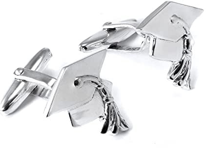 Sterling Silber Doktorhut Manschettenknöpfe