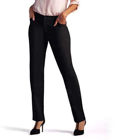 Lee Women's Relaxed Fit All Day Straight Leg Pant Black 16 Short