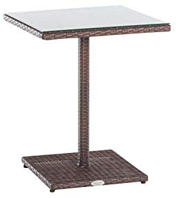 Tisch Palermo Polyrattan braun