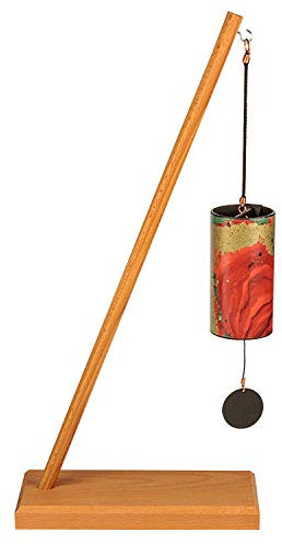 Zaphir Klangspiel Sunray Sommer mit Ständer - Klangspielständer Pisa aus Buchenholz - 55 cm Höhe für Yoga, Kinder zur Entspannung und Meditieren