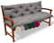 Beautissu Flair BR Bankauflage 100x50x50 cm Hellgrau - Sitzkissen & Rückenkissen Outdoor Polsterauflage - Gartenbankauflage für Gartenmöbel Bankkissen Sitzauflage für Gartenbank & Hollywoodschaukel