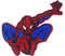 Fat-catz-copy-catz Superhero Swinging Web Iron on Sew on Embroidered Patch Badge Applique Motif