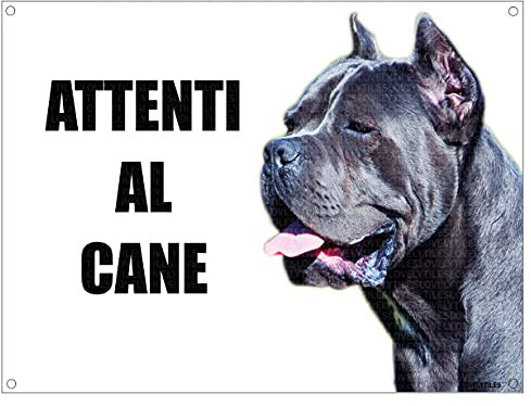 CANE CORSO attenti al cane mod 1 TARGA cartello IN METALLO (20X30)