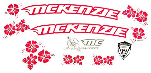 Fahrrad DEKOR Satz Aufkleber Rahmen Frame Decal Sticker Mc Kenzie Label Pink Weiß
