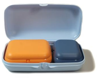 TUPPERWARE To Go Maxi-Twin hellblau + Twin orange + Mini-Twin blau