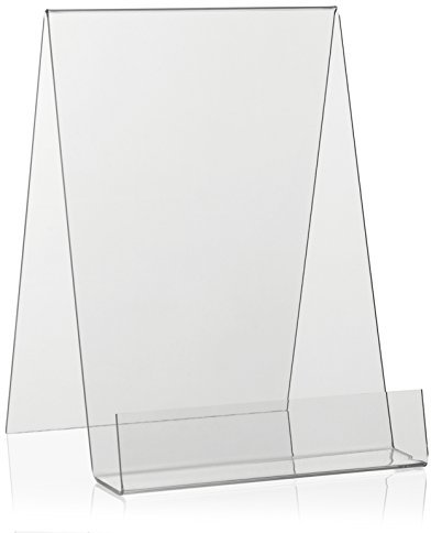 VITAdisplays® DIN A5 Buchständer/Buchstütze/Buchhalter als Warenträger aus original PLEXIGLAS® (Acrylglas, Transparent)