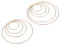 ultnice Ringe aus Metall für Traumfänger Dreamcatcher DIY multi-tamaño 10-teilig (Gold)