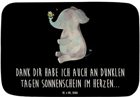 Mr. & Mrs. Panda Badvorleger Elefant Biene - Geschenk, lustige Sprüche, Badezimmerteppich, Tiere, Heiratsantrag, Gute Laune, Hochzeitsgeschenk,