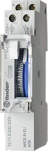 Finder Serie 12 – Interruttore orario Diario Giornaliero 1 NO 16 A 230 Vac 121182300000