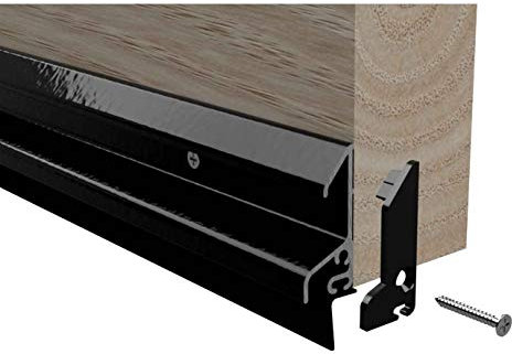 Stormguard XRD - Sello deflector de lluvia para puerta (914 mm, barra de goteo, madera UPVC, 914 mm, negro)