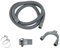 1.5 m Universal Drain Hose Extension Kit for Washing Machine, Dishwasher & Appliance - Fits 19 mm to 22 mm Outlet - Wastewater Pipe with Bracket & Hose Clips - Flexible Replacement Drainage Tube