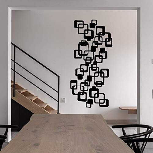 NSRJDSYT Geometrische quadratische Wandgestaltung Wandtattoo Moderne geometrische Aufkleber Home Wohnzimmer und EL Dekoration 42x85cm