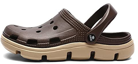 Ciabatte Infradito Pantofola Sandali Pantofole Unisex Slip On Scarpe Traspiranti Cool Beach Hole Couples-Brown_9.5