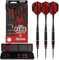 Harrows Fire High Grade Alloy Steel Tip Darts Set 21g, 22g, 23 & 24g - Includes Black Speedline Shafts, Fire Flights & Travel Case (21, Gramm)