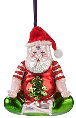 Giftcompany Hänger meditierender Santa rot/grün 5,4cm (1 Stück)
