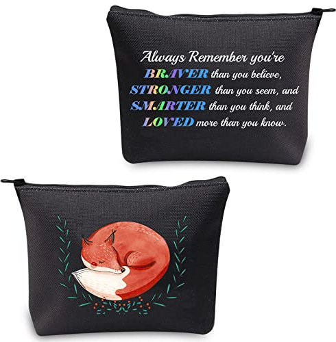Trousse de Maquillage Fox Gifts pour Les Amateurs de Renard, Trousse de Toilette avec Fermeture éclair, Sac Renard