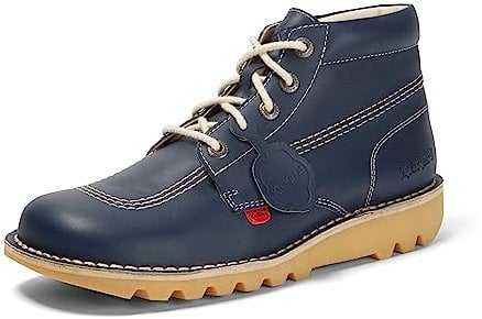 Kickers Unisex Leather Alternative Kick Hi Classic Ankle Boots | Plant Based Material | Extra Comfortable | Added Durability | Premium Quality, Red, 12 UK