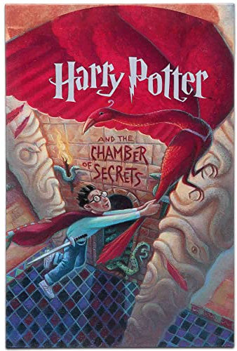 Open Road Brands Harry Potter und die Kammer des Schreckens Bucheinband, Galerieverpackte Leinwand-Wanddekoration, Vintage-Hary-Potter-Wandkunst