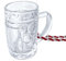 Carlso 12x Mini Bierkrug, Massglaß, Seidel, Oktoberfest, Bayern Schnapsglas 4cl (12x rot/weiss)