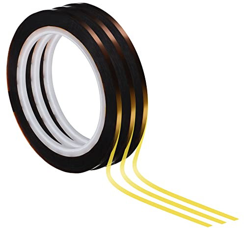 PATIKIL 0.12 x 72 Verges Polyester Métallique Ruban, 3 Lot Décoratif Film Ruban Adhésif Miroir Ruban Bandes pour Maison Graphique Arts Artisanat, Marron