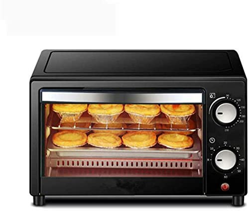 RKYRRKI 12-l-Mini-Ofen, Toaster, 4 Scheiben, 60-Minuten-Timer, Multifunktion, Braten, Toast, Pizza, Heißluft-Toaster, nützlich