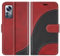 BoxTii Cover per Xiaomi Mi 12 PRO, Custodia in PU Pelle Portafoglio per Xiaomi Mi 12 PRO, Magnetica Cover a Libro con Slot per Schede, Rosso