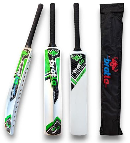 Bratla Legend Cricketschläger für Tape Ball Cricket, idealer Cricketschläger für gezapften Tennisball & Softball-Cricket – Herrenschläger in voller Größe