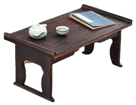 Table Basse Pliante Japonaise, Table De Thé En Bois Pliable De Style Zen Ancien Multifonctionnel Table De Méditation Petit Déjeuner Au Lit Plateau De Service Table De Plancher For Le Thé Et Le Café (