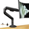 Ergounion Monitor Halterung für 17-49 Zoll Bildschirme, Voll Verstellbarer Monitorarm 1 Monitor, Ultrabreiter Bildschirm Halterung, VESA 75/100 mm Tischhalterung, bis 15 kg, Schwarz