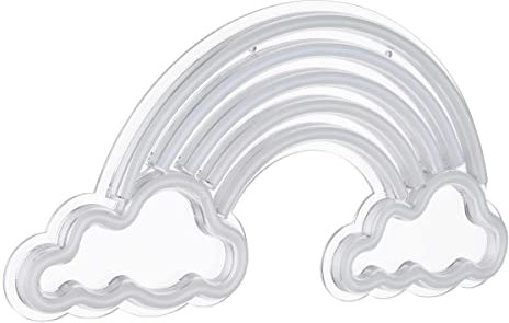 Globo LED-Dekoleuchte - Weiß - 20 x 40 cm - Kunststoff - Regenbogen