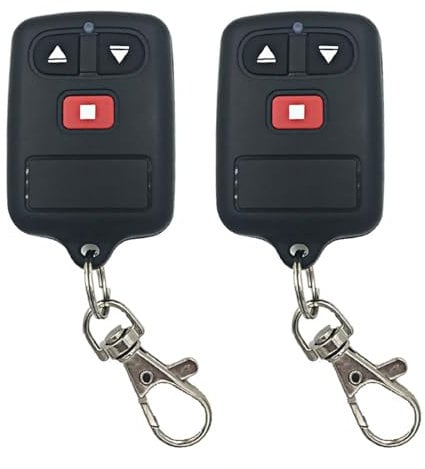 Universal 418Mhz Garage Gate Door 4 Channel Remote Control Rolling Code Transmitter - 2 Pack