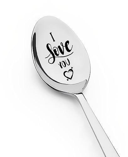 Birthday Gift Spoon for Boyfriend Girlfriend Anniversary Wedding Gifts for Wife Husband I Love You Gift for Daughter Son from Mum Dad Coffee Spoons Gifts for Best Friend Long Distance Friendship Gifts