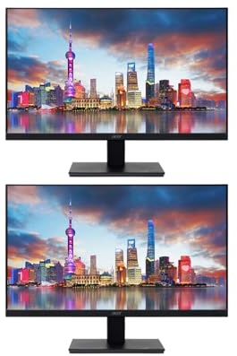 acer Vero V7 V247YU E BMIIPX 24 1440P 2K Quad HD IPS 100Hz 4ms Flat Panel Widescreen LCD Monitor, 2-Pack with Adaptive Sync, Eye Care, HDMI