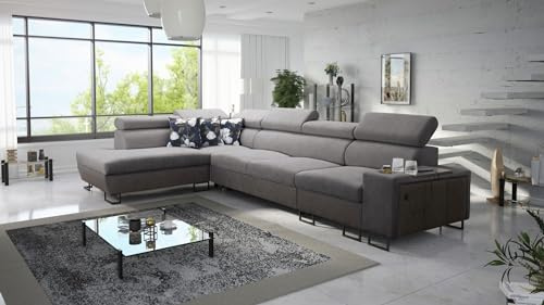 Ecksofa Melani XI Maxi 360x220cm- Schlaffunktion - Bettkasten - L-Form - Couch - Eckcouch - Schlafsofa - Wohnlandschaft - Sofa - Polstersofa - Couch - Freya210.23+ Kunstleder Tauro8207 - Links - 26