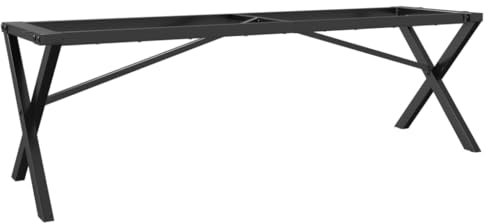 vidaXL Couchtisch Gestell, Tischgestell in X-Form, Tischbein für Couchtisch Beistelltisch, Tischkufen Tischfüße Tischunterstell, Stahl