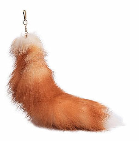 Generisch Fuchsschwanz Anhänger, 40cm Schlüsselanhänger Für Damen, Pelziger Extra Groß Tierschwanz Tasche Zusätze Tasche Anhänger Auto Dekoration