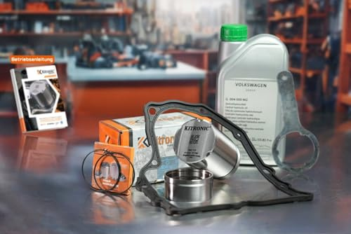 KITRONIC Druckspeicher Reparatursatz DQ200 für DSG, 7-Gang-Mechatronik Trockenkupplungsgetriebe 0AM kompatibel mit VW | Mit Montageschlüssel, Dichtung & 1L Volkswagen Mechatronik Öl