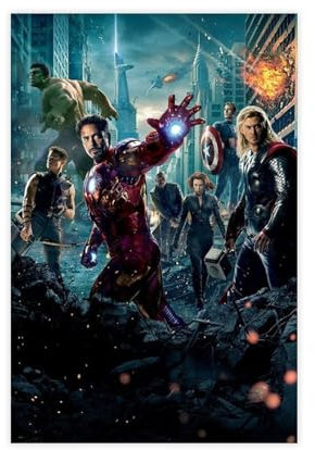 fgxmne Exklusive künstlerische Superhelden-Serie Filme The Avengers Poster 9 Leinwandposter Wandkunst Dekor Druck Gemälde für Wohnzimmer Schlafzimmer Dekoration 20 x 30 cm