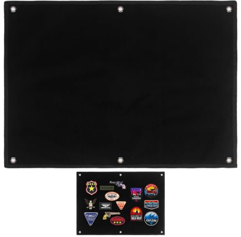 Patch Wand Klettmatte,58 x 45cm Kletttafel Patches Klett Wand,Taktische Patch-Display-Tafel mit Ösen,Klettwand,Taktische Militär Klett Patch Board Faltbar für Abzeichen,Stempel,Aufnäher,Aufkleber