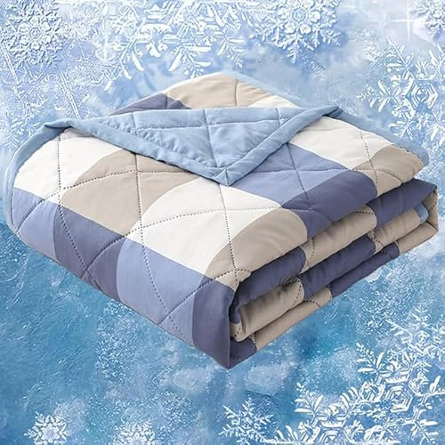 ZQYMM Kühldecke Sommerdecke Selbstkühlende Decke Kühlende Decke Doppelseitig Leichte Sommerdecke, Cooling Blanket Bettdecke zum Schlafen für Menschen