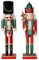 Auluda Nutcracker Figures, Christmas Decoration Figurine Collection, Holiday House Wood Occasion Ornament Decorative Gift Set (Red and Green 2)