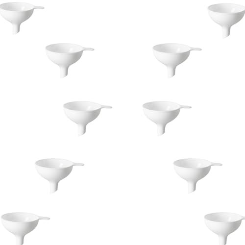10pcs Small Funnel Household Plastic Small Diameter Seasoning Wine Leaking Oil Separation Tool Narrow Neck Funnel Plastic Funnel Vase Laboratory Bottled Sand Art Perfume Spice Filling Tool