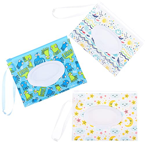 3 Pièces Pochette Lingettes Humides Sac de Lingettes Humides Réutilisable Lingettes Humides Réutilisables Pochette Réutilisable Distributeur de Lingettes pour lingettes humides et cosmétiques