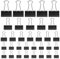 105 Pezzi Clip per Raccoglitori, 15 mm/ 19mm/ 25mm/ 32mm clip fermacarte in Metallo, mollette nere pieghevoli, Doppio FoldBack Binder Clips morsetti Carta, ideali per carta e documenti